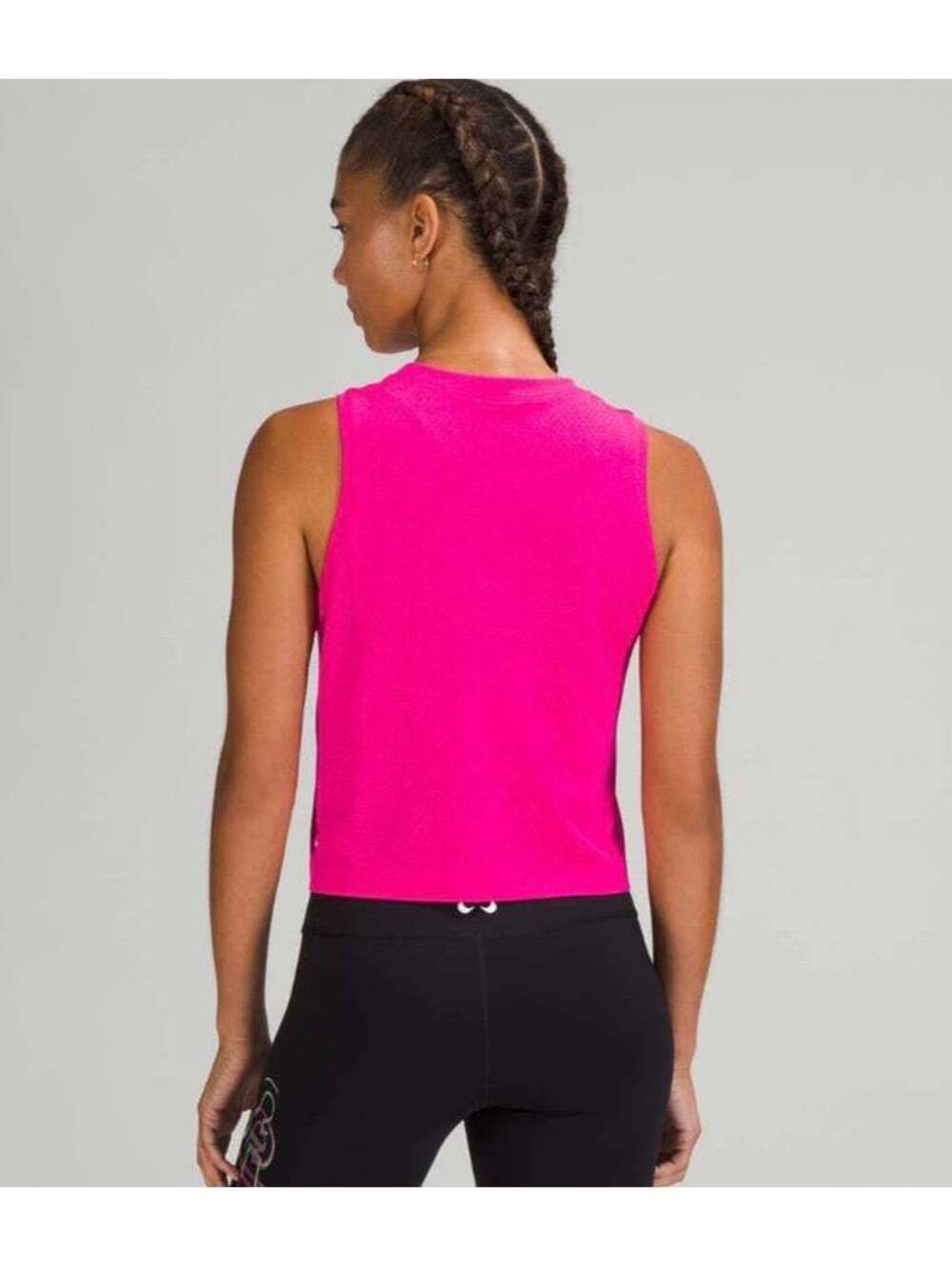 Lululemon SeaWheeze Swiftly Breathe Cropped Tank Top Highlight Purple/Raspberry - Picture 5 of 5